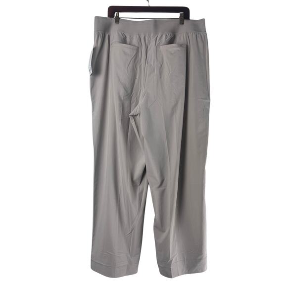 NWT Athleta Brooklyn Heights Pants Wide Leg Stretch Tan Cream Size 20 - Picture 9 of 12